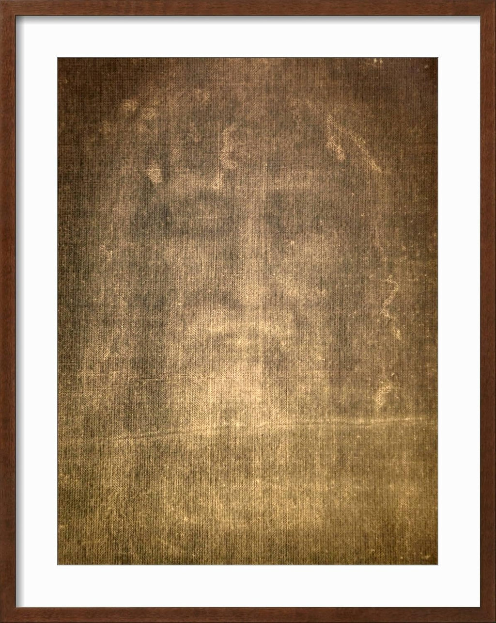 ART.COM Framed Wall Art Prints Detail of Shroud of Turin in Chiesa Della Ss. Annunziata Church, Turin, Piedmont, Italy, Europe, Places Decor, 18' x 24', Espresso Frame with White Mat