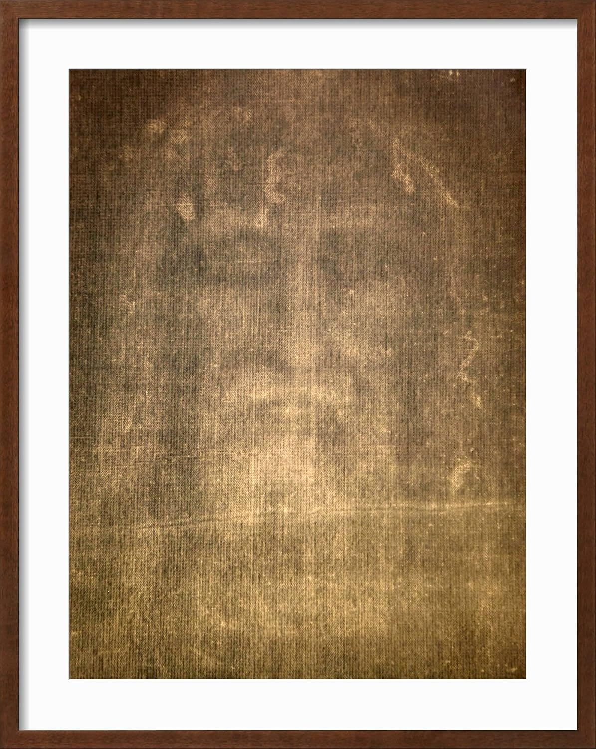 ART.COM Framed Wall Art Prints Detail of Shroud of Turin in Chiesa Della Ss. Annunziata Church, Turin, Piedmont, Italy, Europe, Places Decor, 18' x 24', Espresso Frame with White Mat
