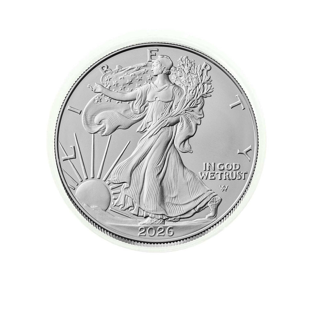 2026 U.S. Silver Eagle 1 oz Brilliant Uncirculated in Plastic Air-Tite Holder with Certificate of Authenticity Dollar Uncirculated US Mint