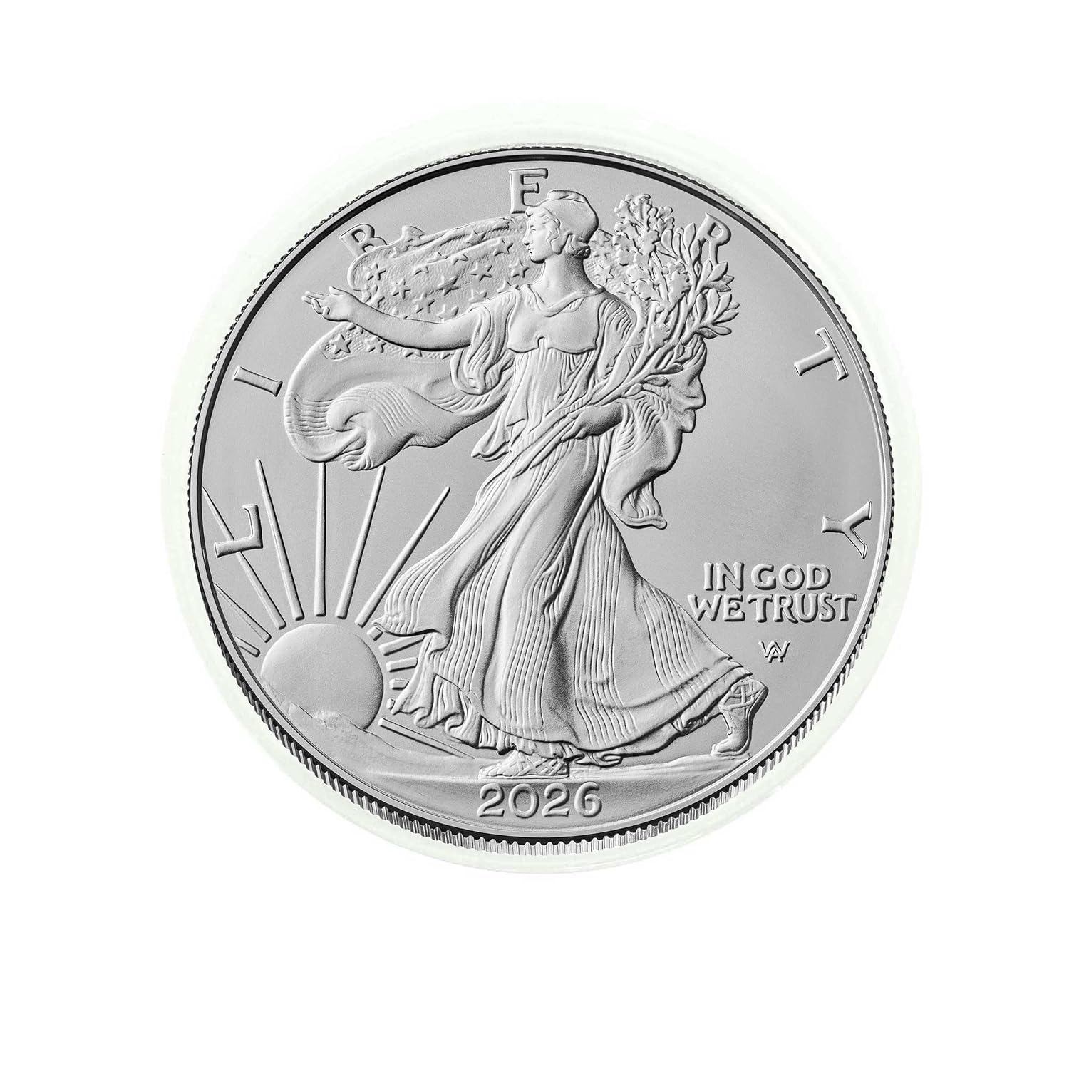 2026 U.S. Silver Eagle 1 oz Brilliant Uncirculated in Plastic Air-Tite Holder with Certificate of Authenticity Dollar Uncirculated US Mint