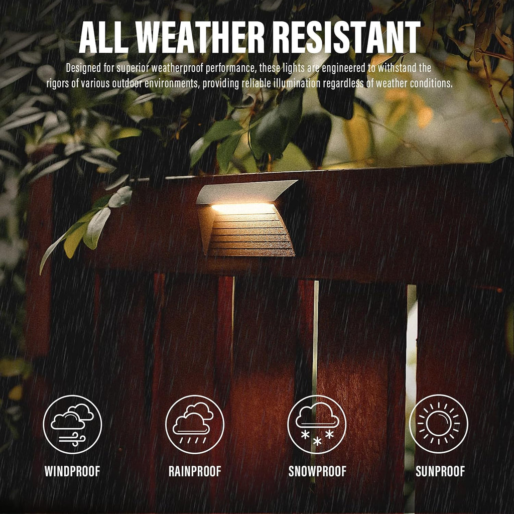 VENUS MANUFACTURING 2W Low Voltage Deck Lights LED Outdoor Stair Lights 3000K 12V Wired Step Lighting, Die-cast Aluminum for Fence, Yard, Patio, and Pathway (12Pack)