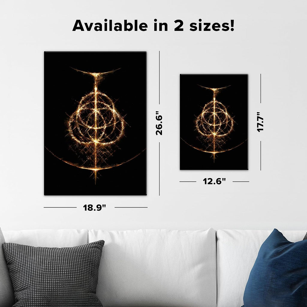 Displate Metal Poster ELDEN RING Rune Wall Art L | Wall-safe magnetic mounting, no drilling or tools. Easy to mount, artwork, wall decor home living room, bedrooms, offices.