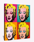 Andy Warhol Canvas Wall Art Warhol Pop Art Monroe Framed Painting for Bedroom Livingroom Office