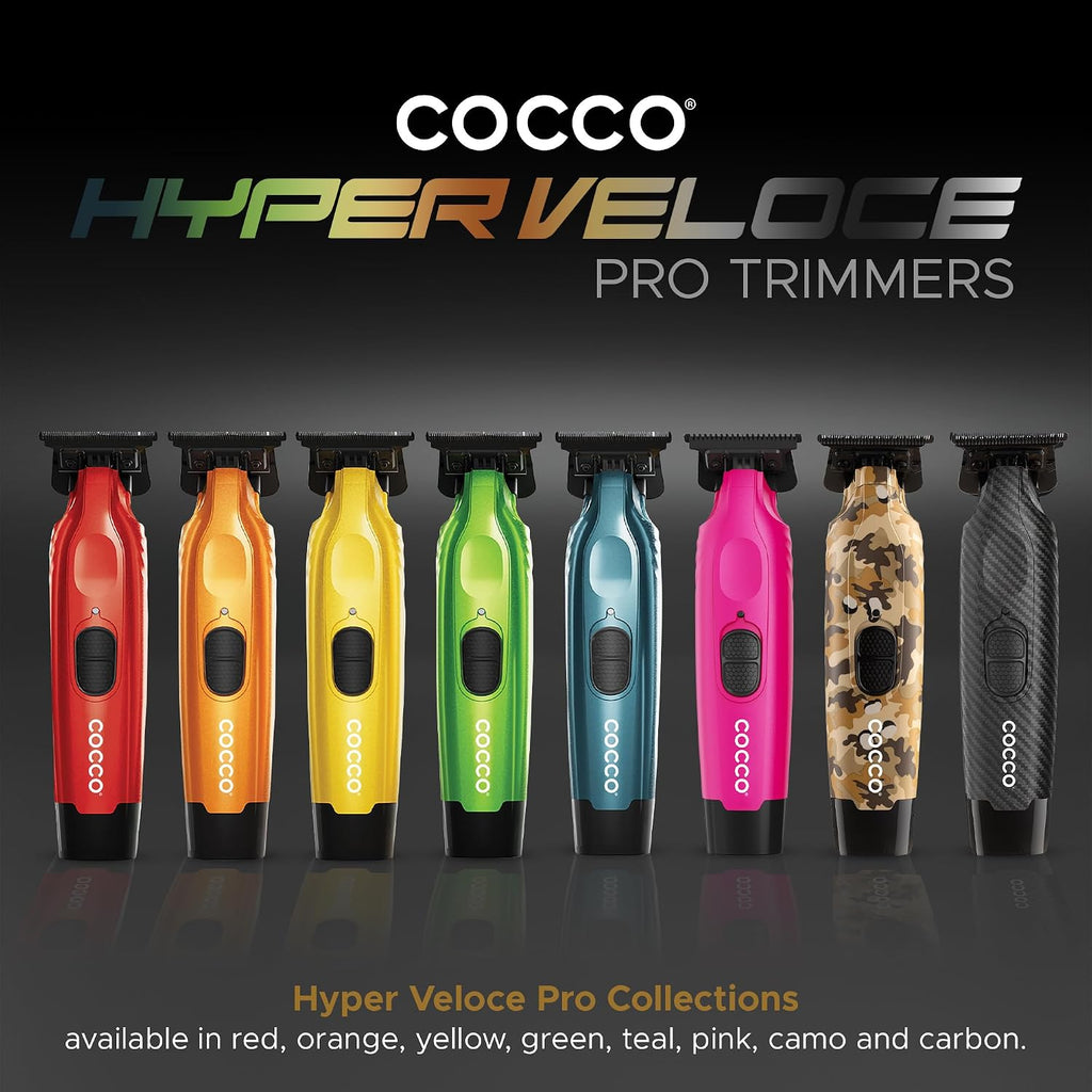 Cocco Hyper Veloce Pro Trimmer, Digital Gap Graphene Blade Edger, High-Torque Brushless BLDC Motor, Cordless, All-Metal Design, Lithium-Ion Battery, Charging Base Included