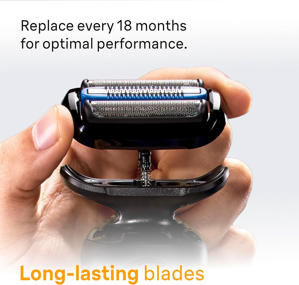 Braun Series 5 Electric Shaver for Men, Wet & Dry Foil Razor, Precision Trimmer Attachment, Body Groomer Attachment, Charging Stand, Travel Case, Black 5155cs