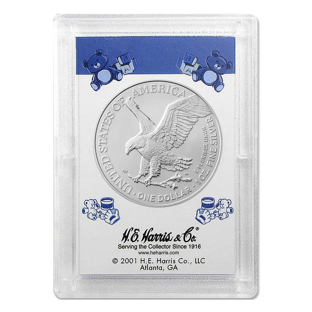 2026 U.S. Silver Eagle 1 oz Brilliant Uncirculated in 'It's a Boy' Holder with our Smyrnacoin Certificate of Authenticity Dollar Uncirculated US Mint
