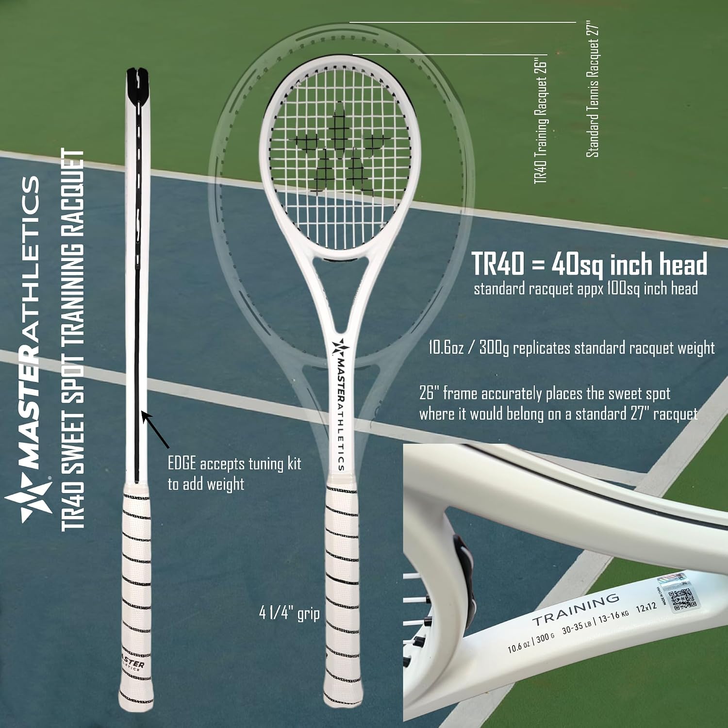 Master Athletics TR40 Tennis Training Racket