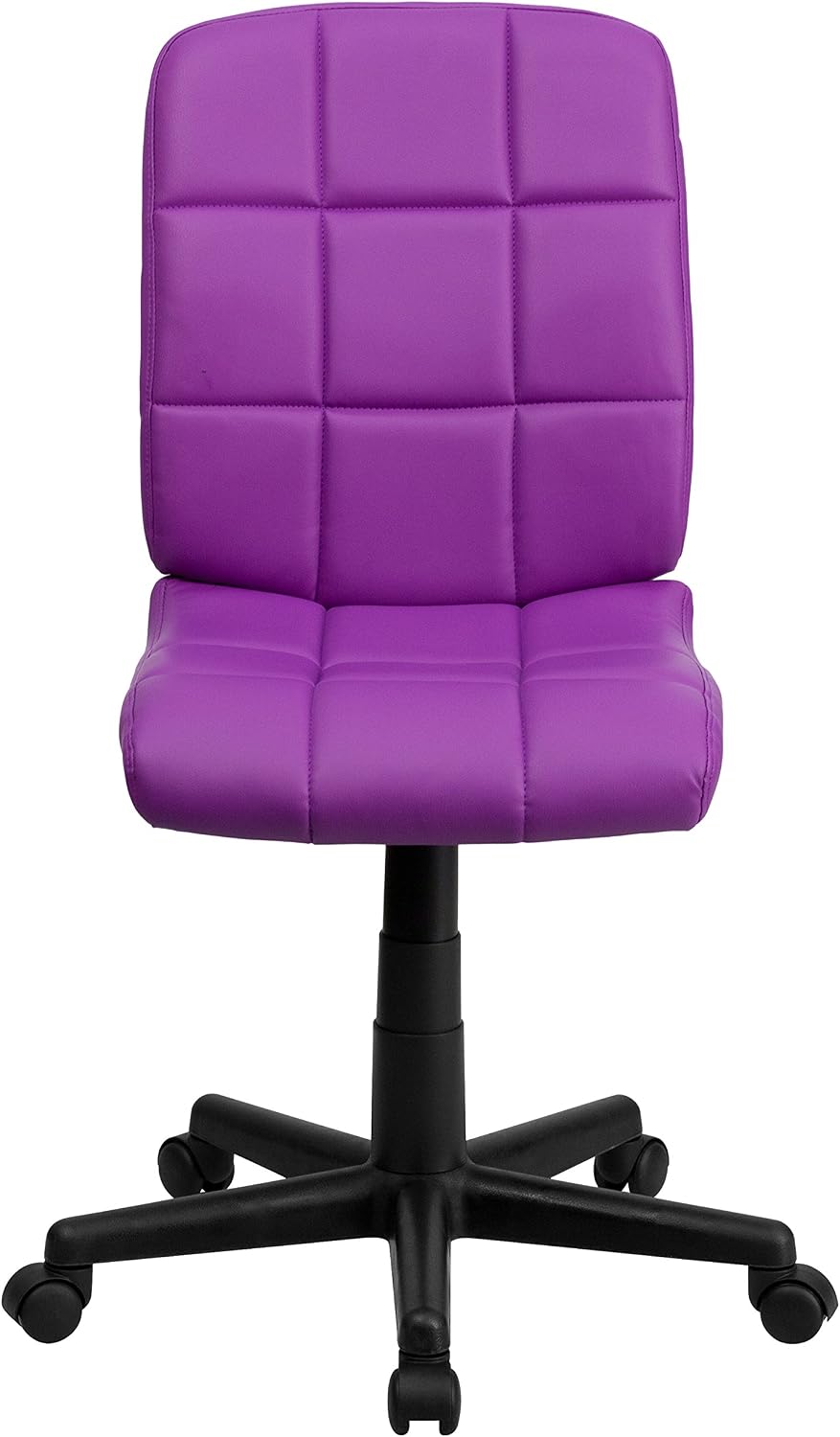 Flash Furniture Clayton Mid-Back Purple Quilted Vinyl Swivel Task Office Chair