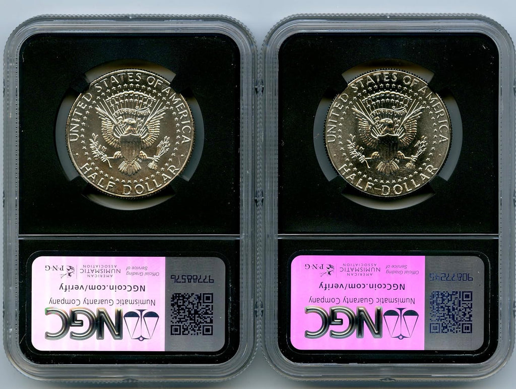2024 P D US MINT Kennedy Clad Half Dollar BLACK CORE MATCHING 2 COIN SIGNATURE RETRO FIRST RELEASES SET NGC Half Dollar NGC MS66