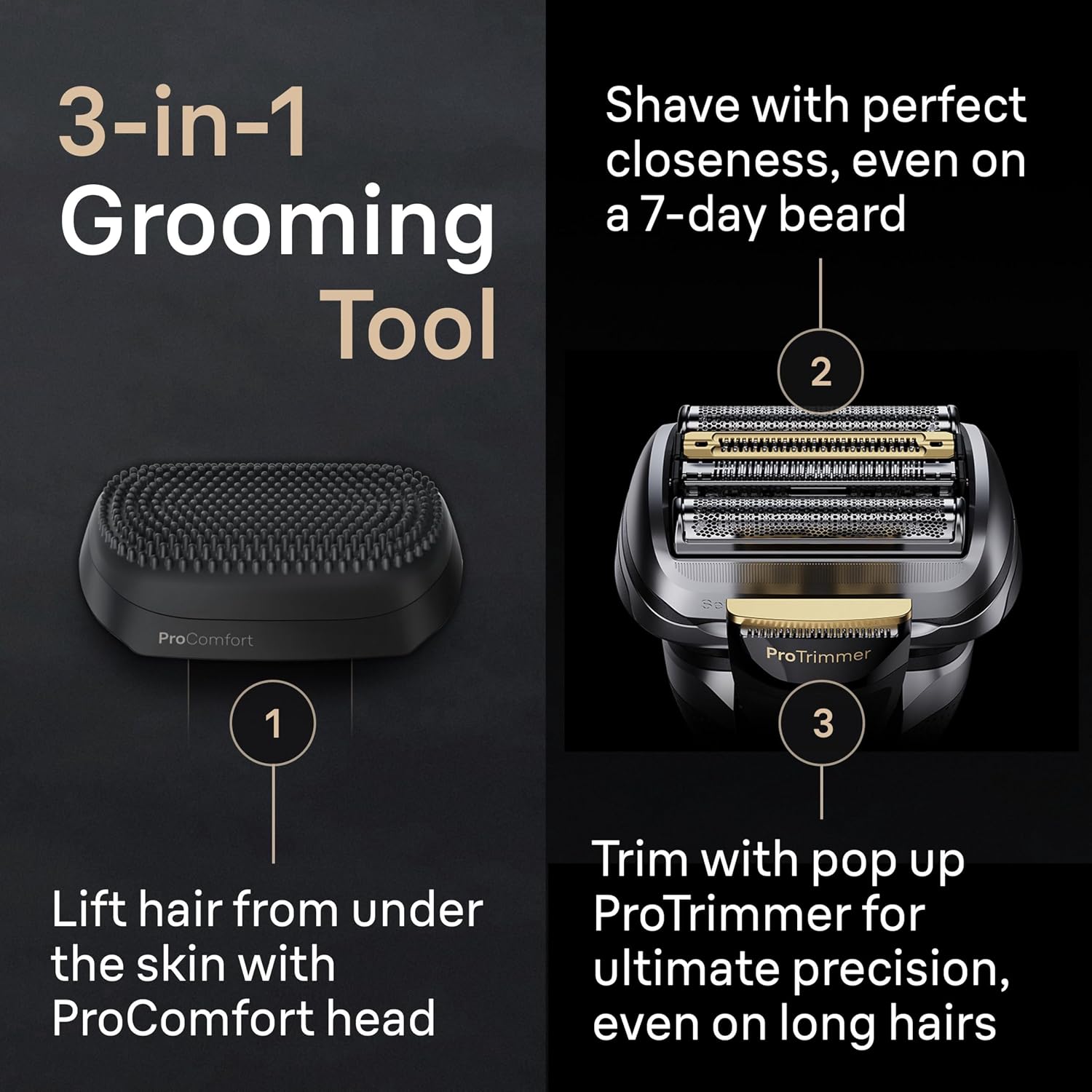 Braun Series 9 PRO+ Electric Shaver, Shaving Kit with 5 Pro Shave Elements and ProComfort Head, SmartCare Center