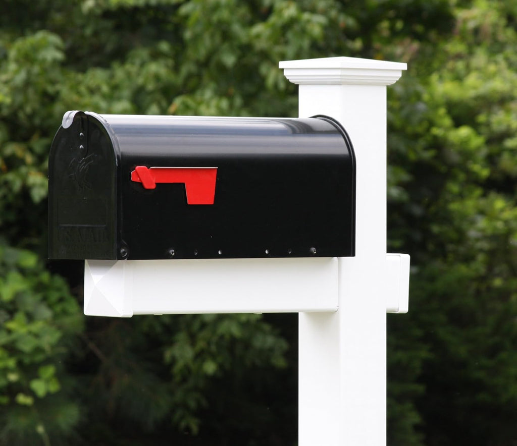 The Arthur Vinyl/PVC Mailbox Post - White (Includes Mailbox)