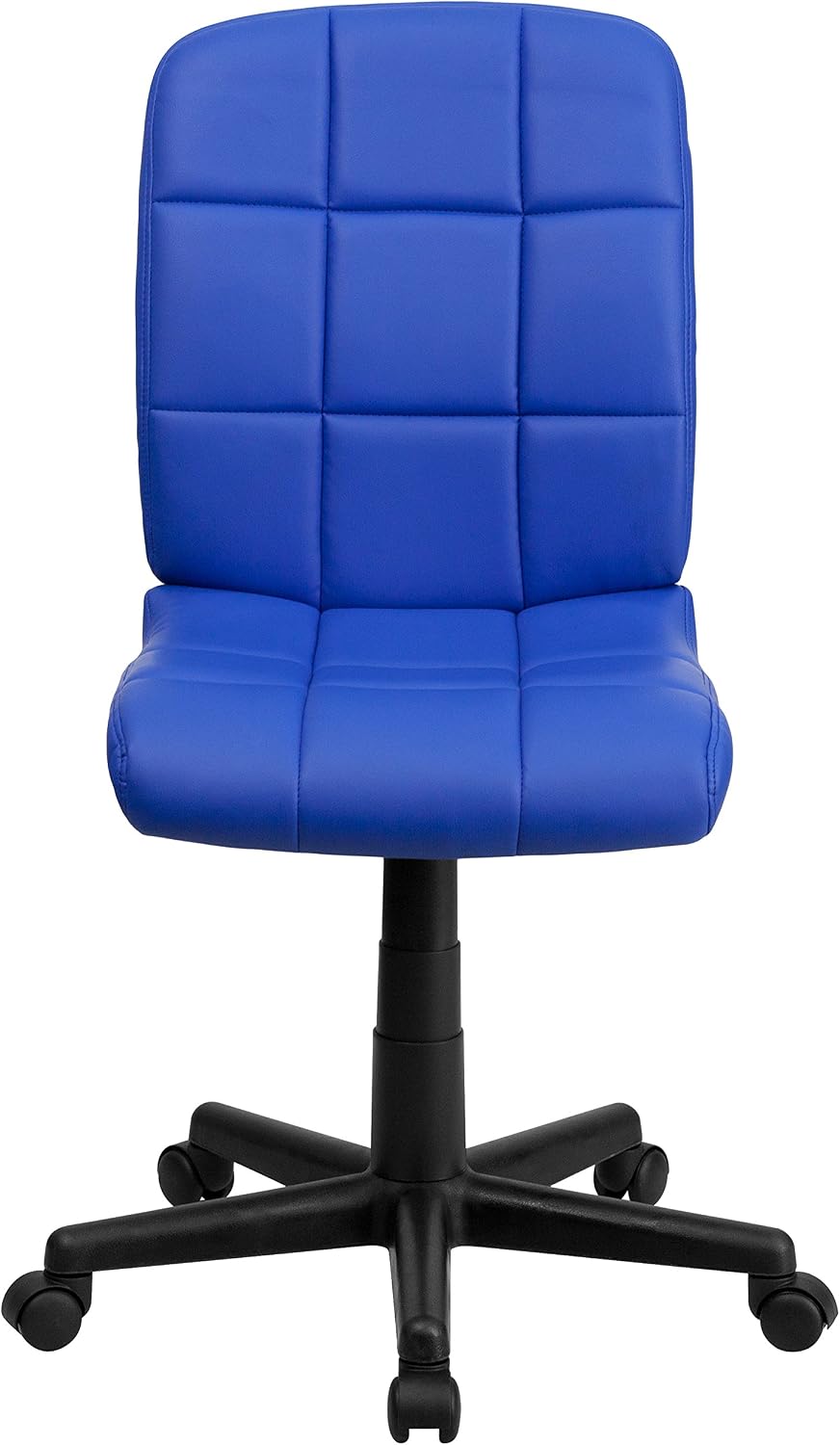 Flash Furniture Clayton Mid-Back Blue Quilted Vinyl Swivel Task Office Chair
