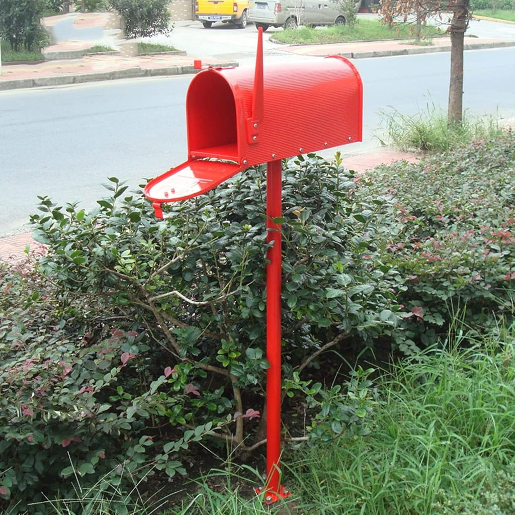 American Style Tall Mailboxes for Outside, Floor Stand Weatherproof Letter Storage Box, Drop Post Box for Townhouse/Garden(Color:B)