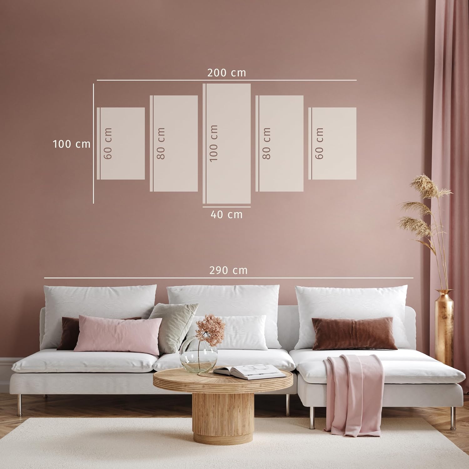 artgeist Canvas Wall Art Print Beach Sea 80x40 in - 5pcs Home Decor Framed Stretched Picture Photo Painting Artwork Image 020112-20