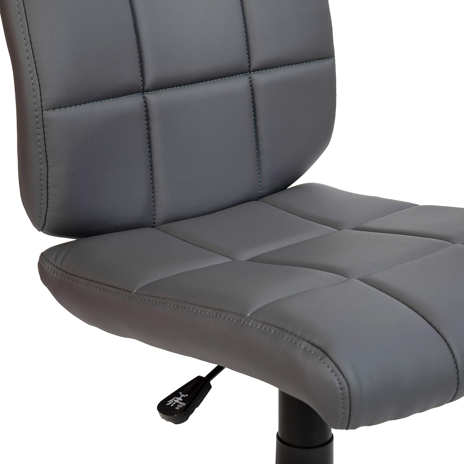 Flash Furniture Clayton Mid Back Swivel Task Chair - Gray Vinyl Upholstery - Tufted Back and 360° Swivel