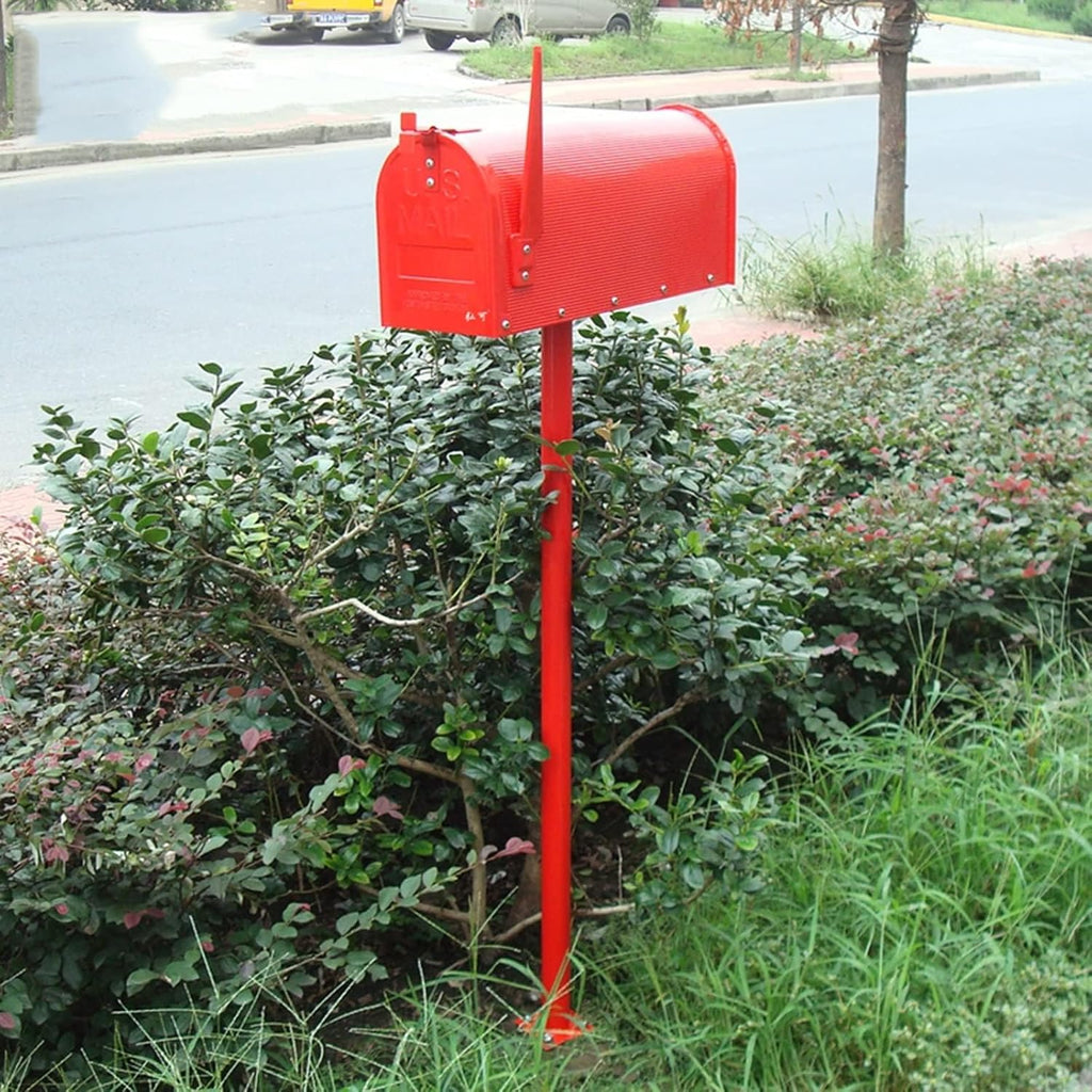 American Style Tall Mailboxes for Outside, Floor Stand Weatherproof Letter Storage Box, Drop Post Box for Townhouse/Garden(Color:B)