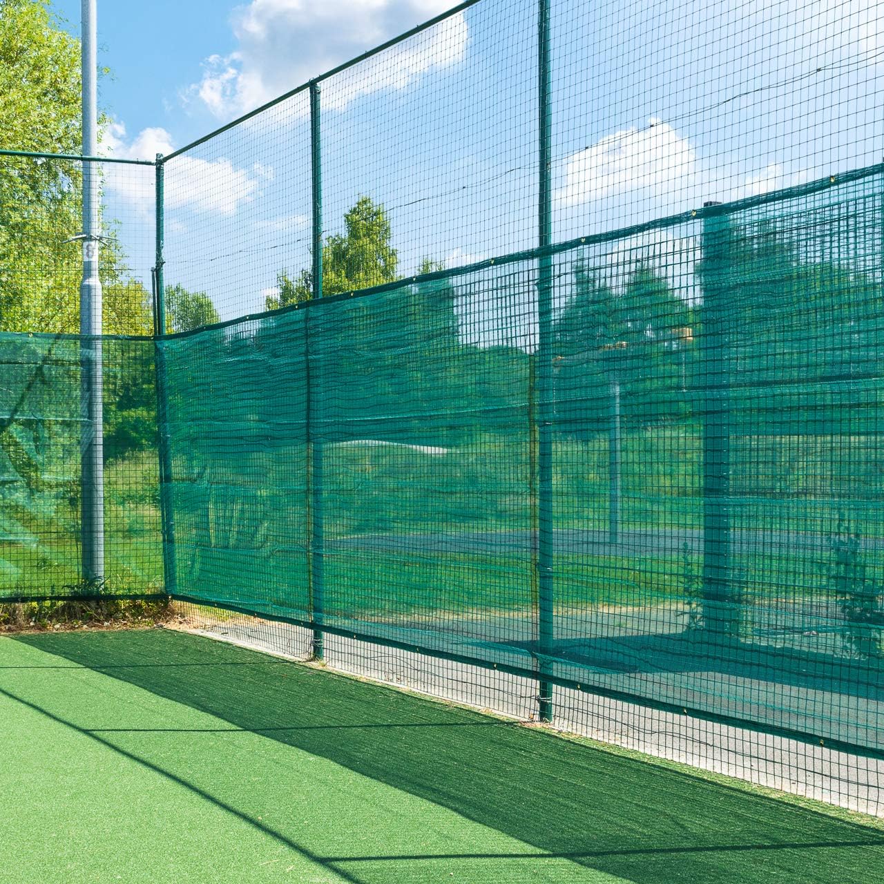 Vermont Tennis Court Wind Screen - 50% Shade | 6' x 60 or 6' x 40' Tennis Court Shade Cover – Green, Navy or Black [Optional Logo]