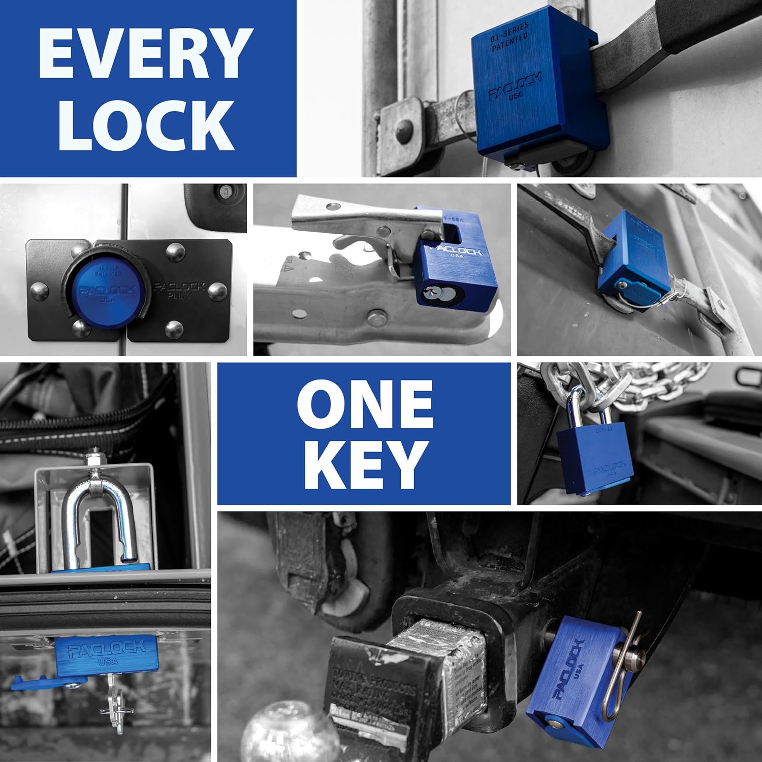 PACLOCK's RD656 Rotating Disc Padlock, 1/2' Dia. Stainless Steel Shackle, High Security Rotating Disc, Exclusive Key Number, U-Pick! Keyed Alike w/ 1 Key, Nickel-Plated Brass