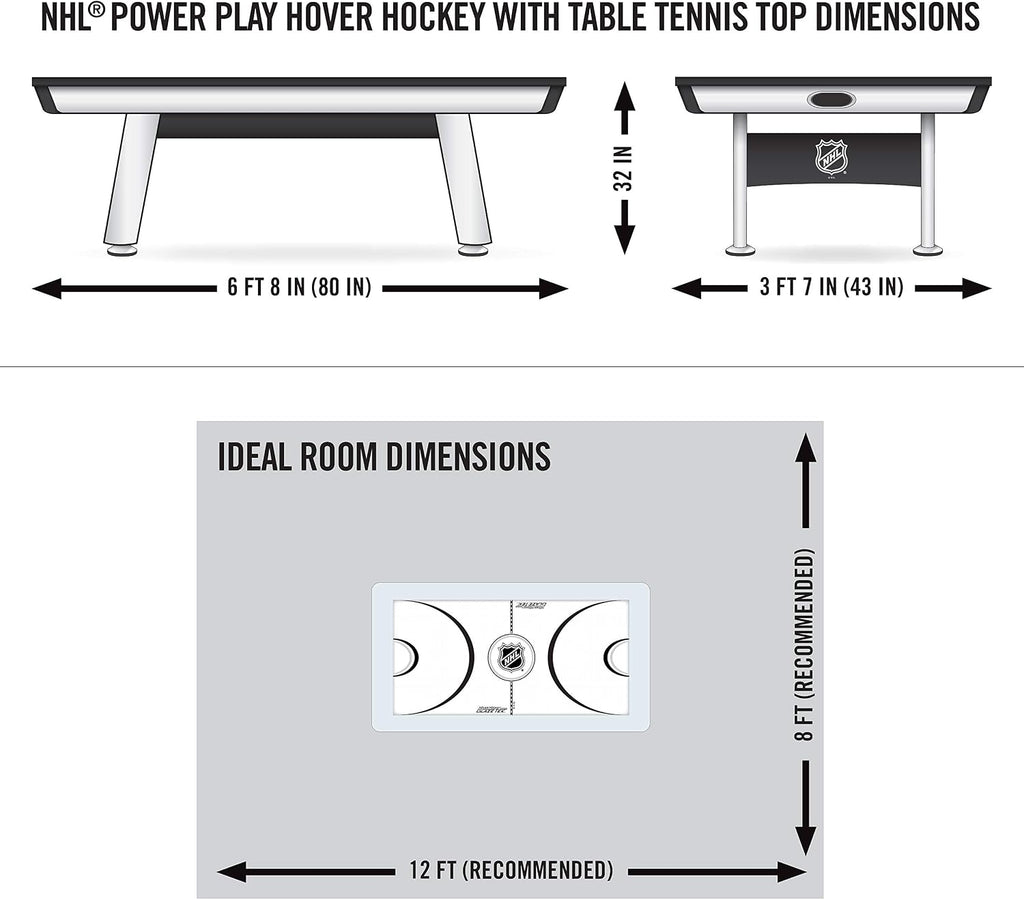 EastPoint Multi-Game Tables, Play 2-in-1 Air Hockey Table with Table Tennis Top - Perfect for Family Game Room, Adult rec Room, basements, Man cave, or Garage