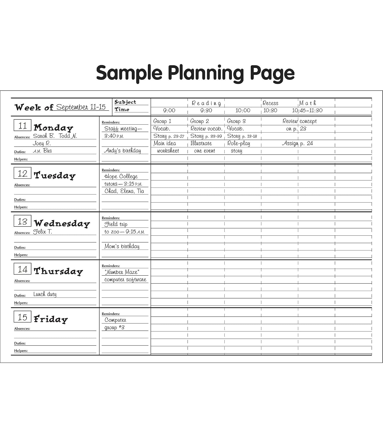 Carson Dellosa The Perfect Lesson Plan Book, Undated 9.5' x 13' Teacher Planner With Monthly and Weekly Calendars, Class Schedule, Seating Chart, Homeschool and School Supplies, Classroom Must Haves