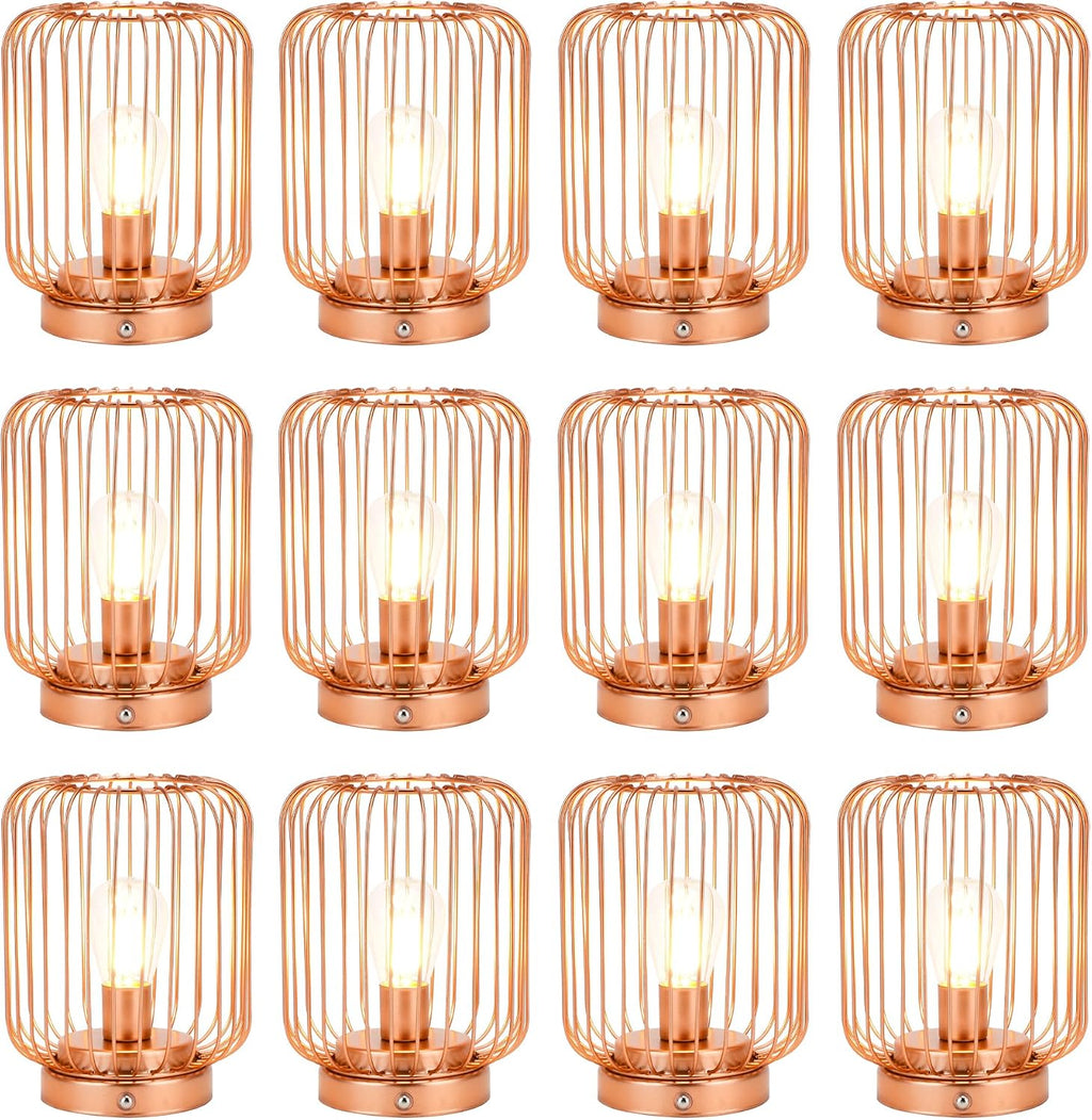 LED Cordless Table Lamps Set of 12 Rechargeable Battery Operated Desk Lamp 7 'H Touch Dimmable Wireless Lamp for Indoor Outdoor Bedrooms Office Wedding Parties Patio（Cylinder）