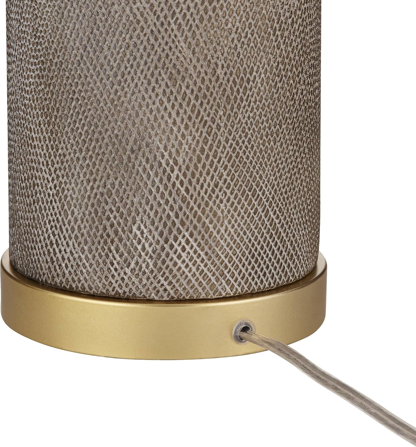 360 Lighting Gilson 24 3/4' High Modern Glam Luxe Table Lamps Set of 2 Gold Textured Gray Finish Ceramic Fabric White Shade Living Room Bedroom Bedside Nightstand House Office Home Reading