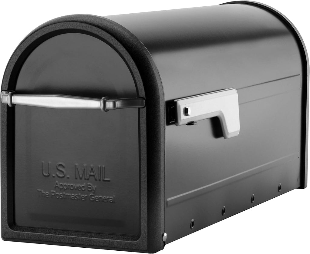 Zippity Outdoor Products ZP19013 Classica Mailbox Post and Architectural Mailboxes Chadwick Galvanized Steel Post-Mount Mailbox, Black