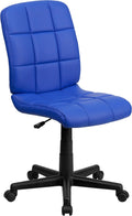 Flash Furniture Clayton Mid-Back Blue Quilted Vinyl Swivel Task Office Chair