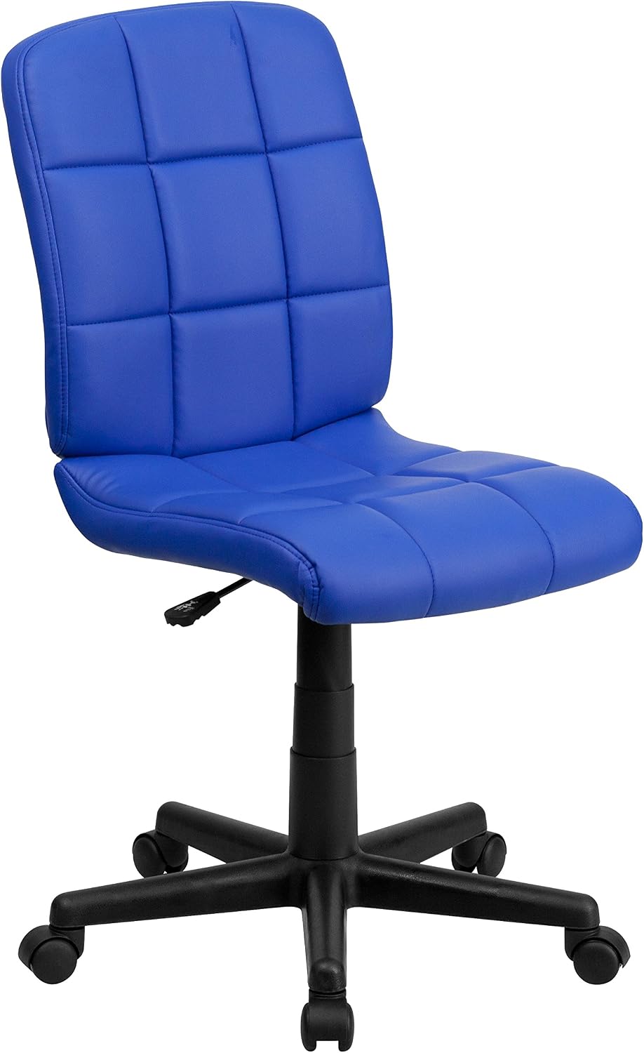 Flash Furniture Clayton Mid-Back Blue Quilted Vinyl Swivel Task Office Chair