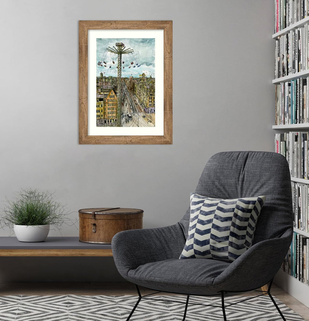 Amanti Art Framed Wall Art Print 28x21 European Afternoon IV by Melissa Wang, Cityscapes Wall Art, Industrial Urban Decor, Medium Poster Painting Artwork for Living Room, Bedroom, Bathroom, Kitchen,