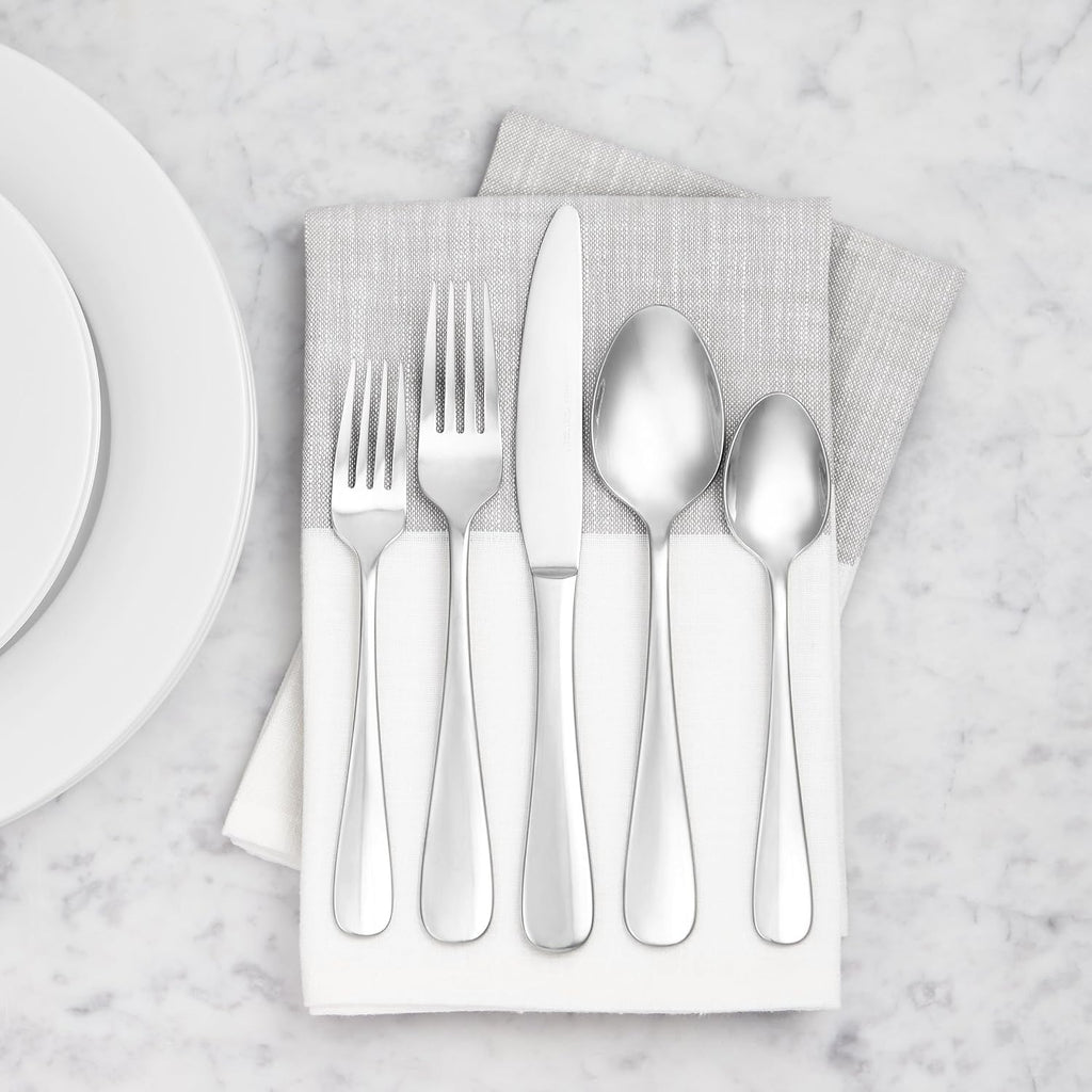 Amazon Basics Stainless Steel Dinner Forks with Round Edge, 10 Pack of 12, 120 count total, Silver