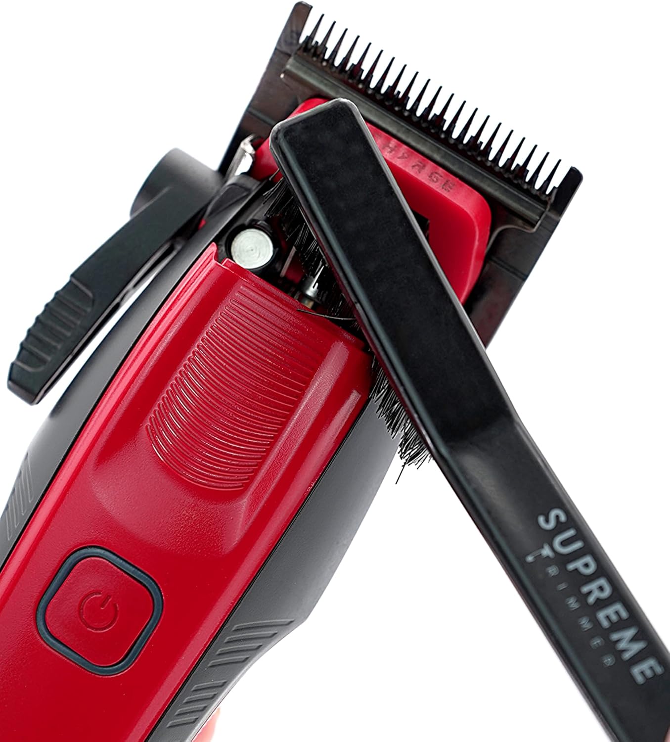 Supreme Trimmer Recharge Clipper - Professional Hair Clipper with 2 Removable Batteries, Brushless Motor, Smart Charge Stand, USB-C Charge & DLC Blades Barbers | STC779
