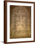 ART.COM Framed Wall Art Prints Detail of Shroud of Turin in Chiesa Della Ss. Annunziata Church, Turin, Piedmont, Italy, Europe, Places Decor, 12' x 16', Espresso Frame with White Mat