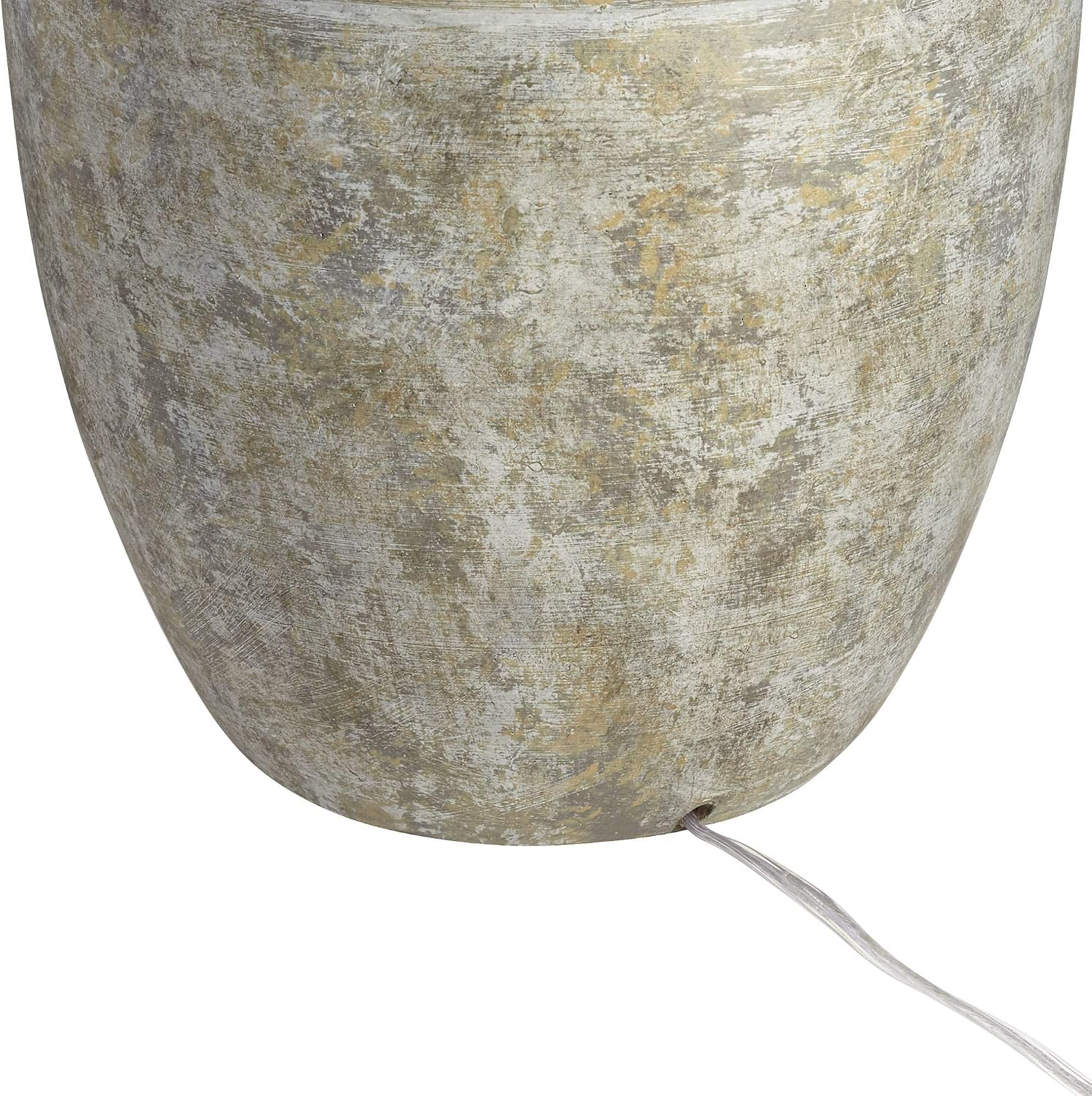 John Timberland Otero 27' Tall Jug Farmhouse Rustic Country Cottage Core Southwestern Table Lamps Set of 2 Mottled Stone Finish Living Room Bedroom Bedside Nightstand House Office Home Cream Shade