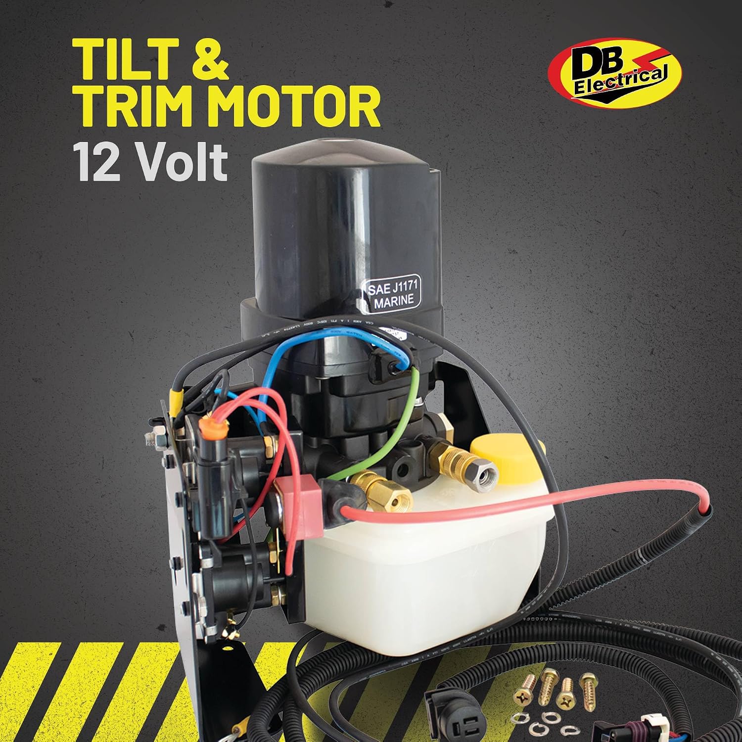 DB Electrical 430-22115 Tilt & Trim Pump Motor w/Resevoir Compatible with/Replacement for Force Mercury Mercruiser 865380A25