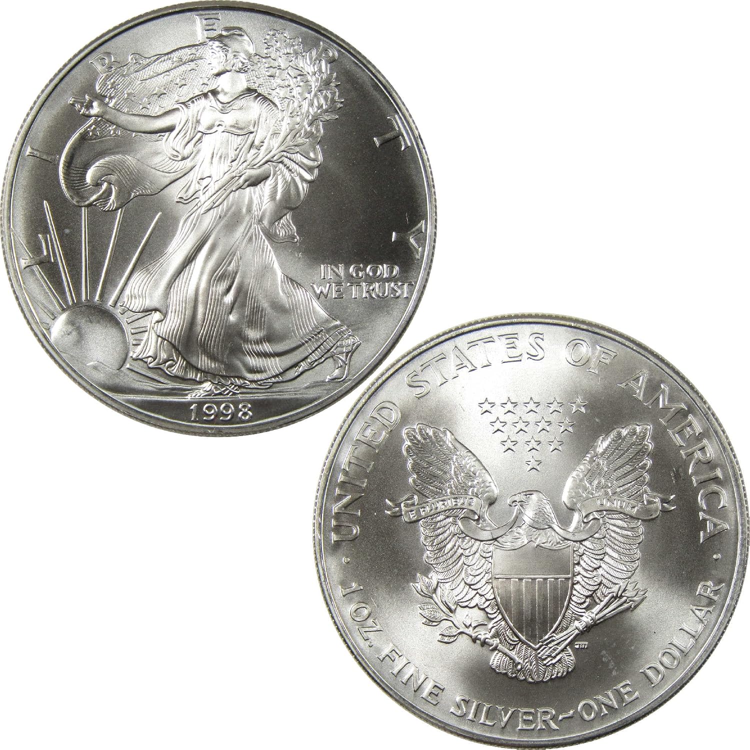 1998 American Silver Eagle Uncirculated Bullion $1 Coin
