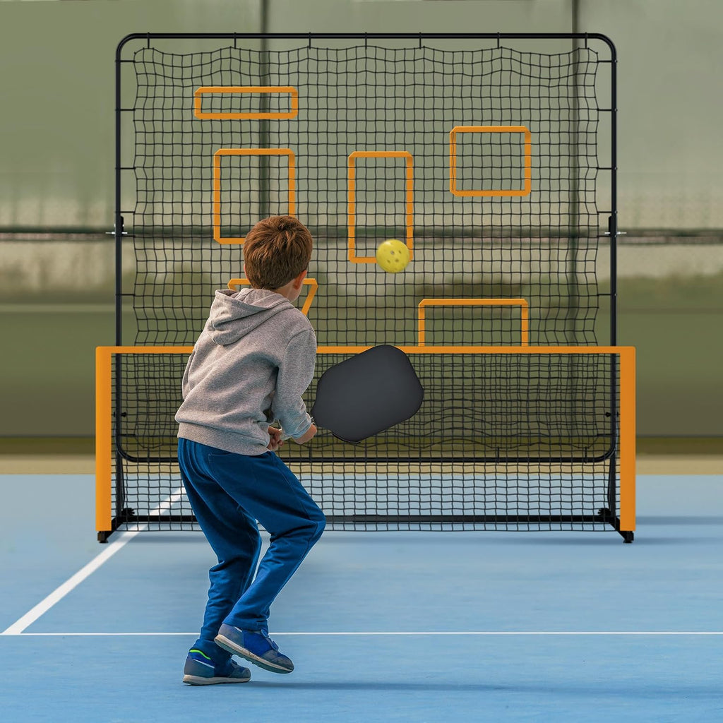MR Pickleball Rebounder 6'x6', Adjustable Angle & Height Pickleball Rebounder, Tennis Rebound Net, Pickleball Solo Training Equipment for Dinks Volleys Accuracy Coordination Kitchen Control