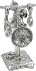 Crosby & Taylor Vineyard Pewter Measuring Spoon Set on Pewter Display Post