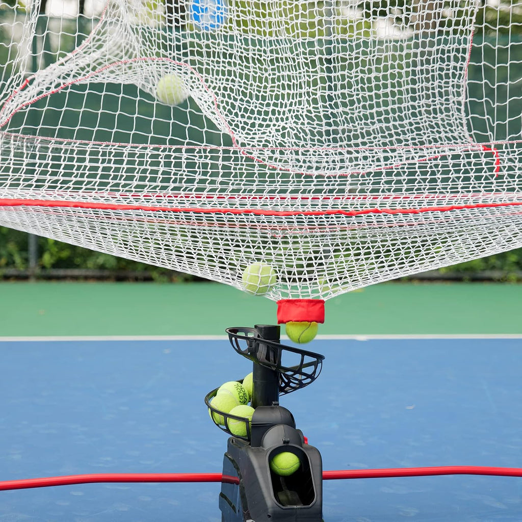 Furlihong 680NT 2 in 1 Tennis Ball & Baseball Training Machine and Net Combo, Ball Recycling System, Includes 680BH and NT01