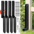 Fence Post Repair Kit, Heavy Duty One-Piece Steel Anchor & Stakes for Repair Broken Tilted Leaning Wood Posts, Rust-Proof Easy Installation, Upgraded 11-Gauge Thickness (4 Pack)