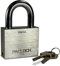 PACLOCK's RD656 Rotating Disc Padlock, 1/2' Dia. Stainless Steel Shackle, High Security Rotating Disc, Exclusive Key Number, U-Pick! Keyed Alike w/ 1 Key, Nickel-Plated Brass