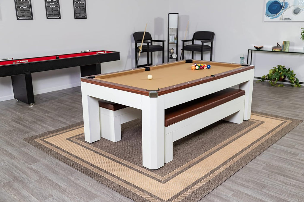 Hathaway Pool Table Combo Set with Benches