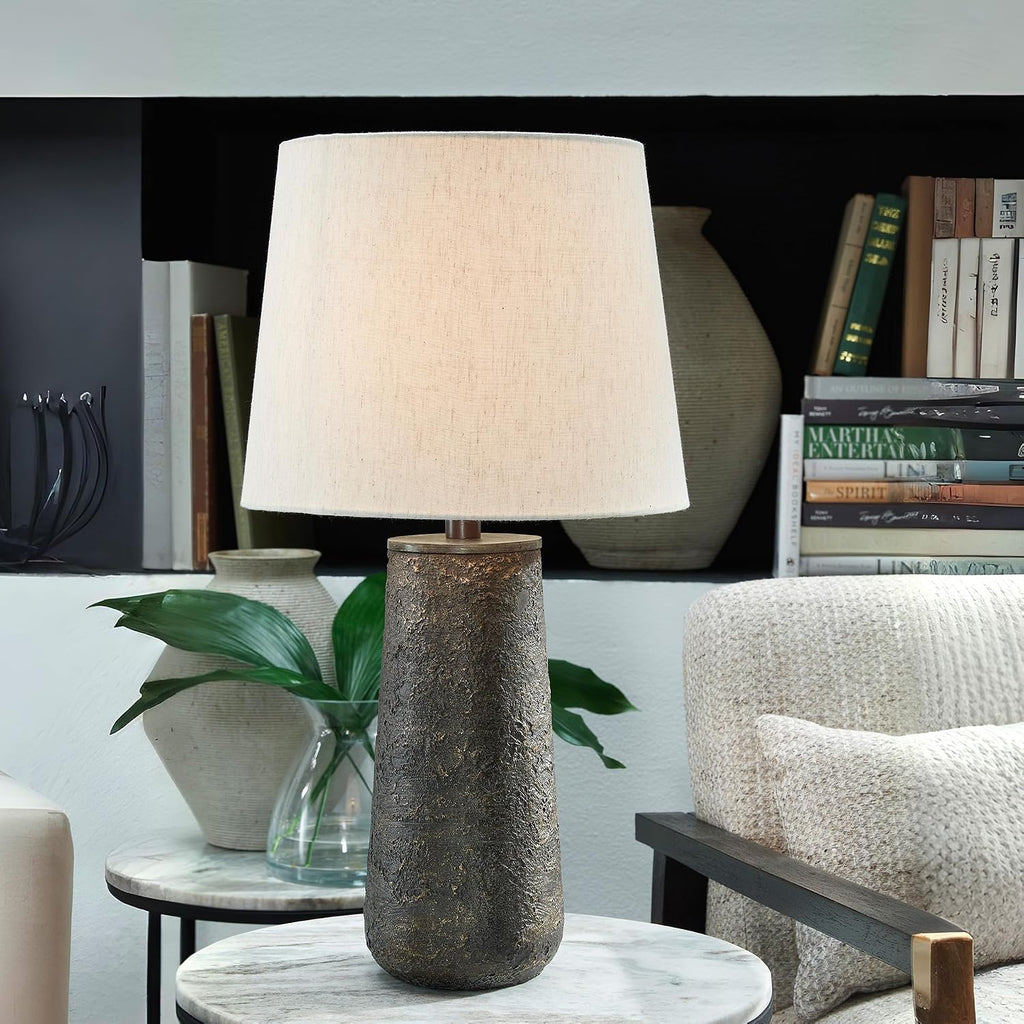 Signature Design by Ashley Chaston Casual Modern Table Lamp Set, 2 Count, Antique Bronze Finish