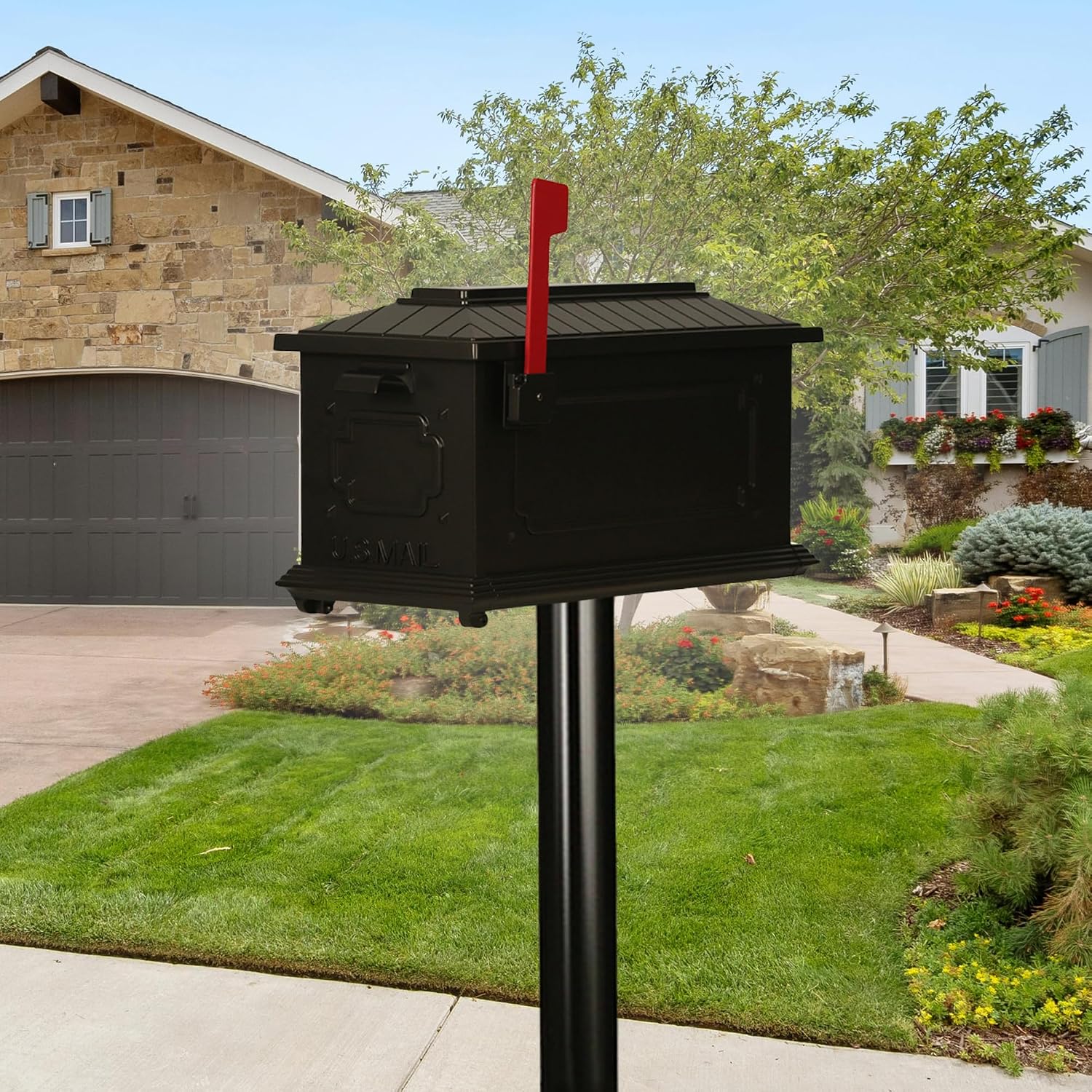Special Lite Kingston Curbside Mailbox - Oil Rubbed Bronze Aluminum Mailbox for Post Mount - SCK-1017-ORB