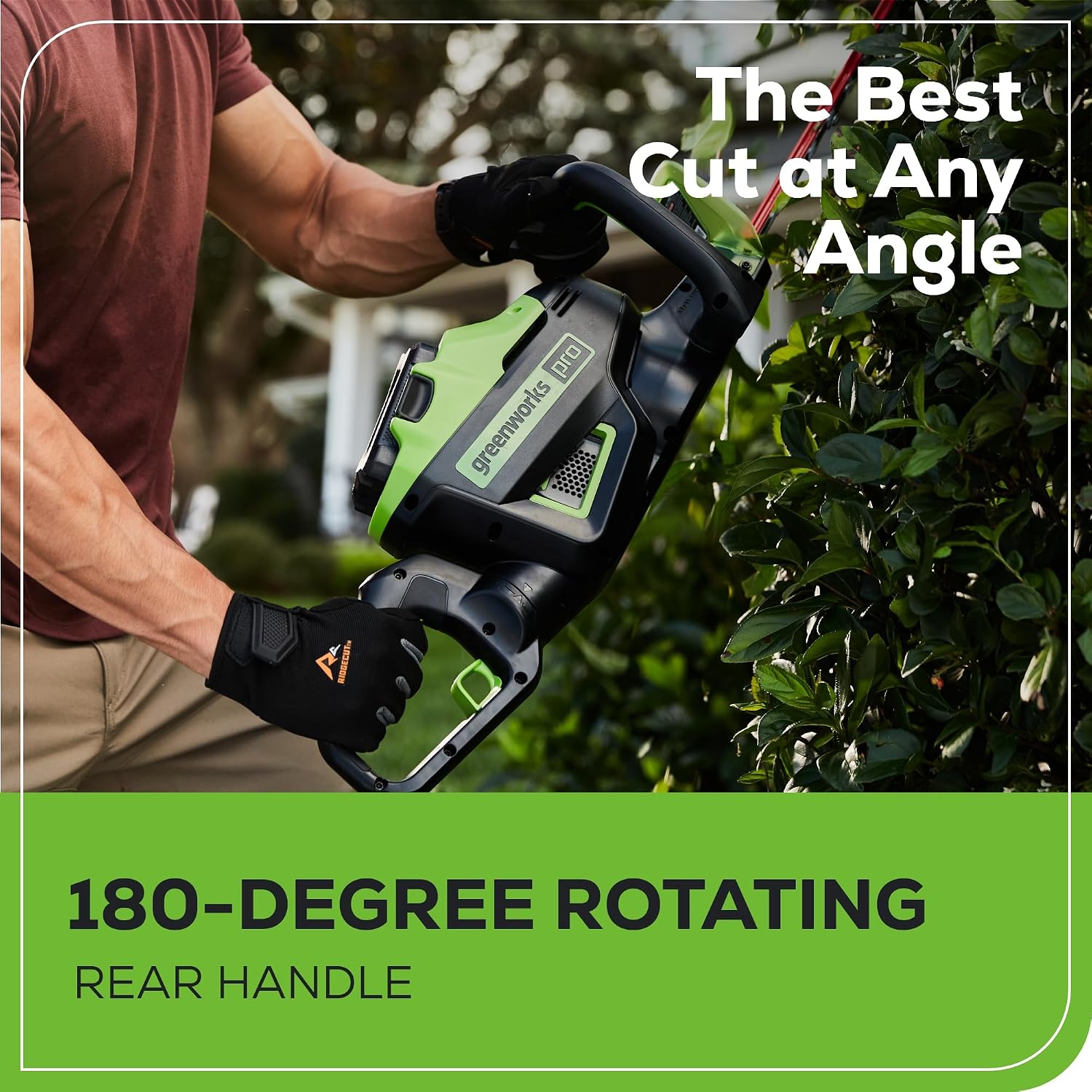 Greenworks 60V 26' Brushless Cordless Battery-Powered Hedge Trimmer, 2.0Ah Battery and Charger Included