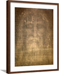 ART.COM Framed Wall Art Prints Detail of Shroud of Turin in Chiesa Della Ss. Annunziata Church, Turin, Piedmont, Italy, Europe, Places Decor, 18' x 24', Espresso Frame with White Mat