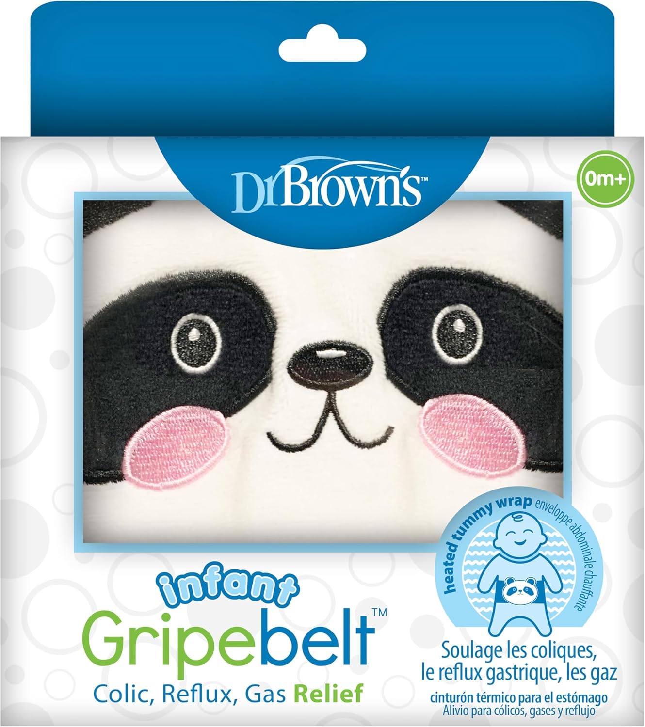 Dr. Brown's Infant Gripebelt Heated Belly Band,Soothe Baby's Tummy with Gentle Warmth and Compression,Panda,0m+,(Pack of 6)