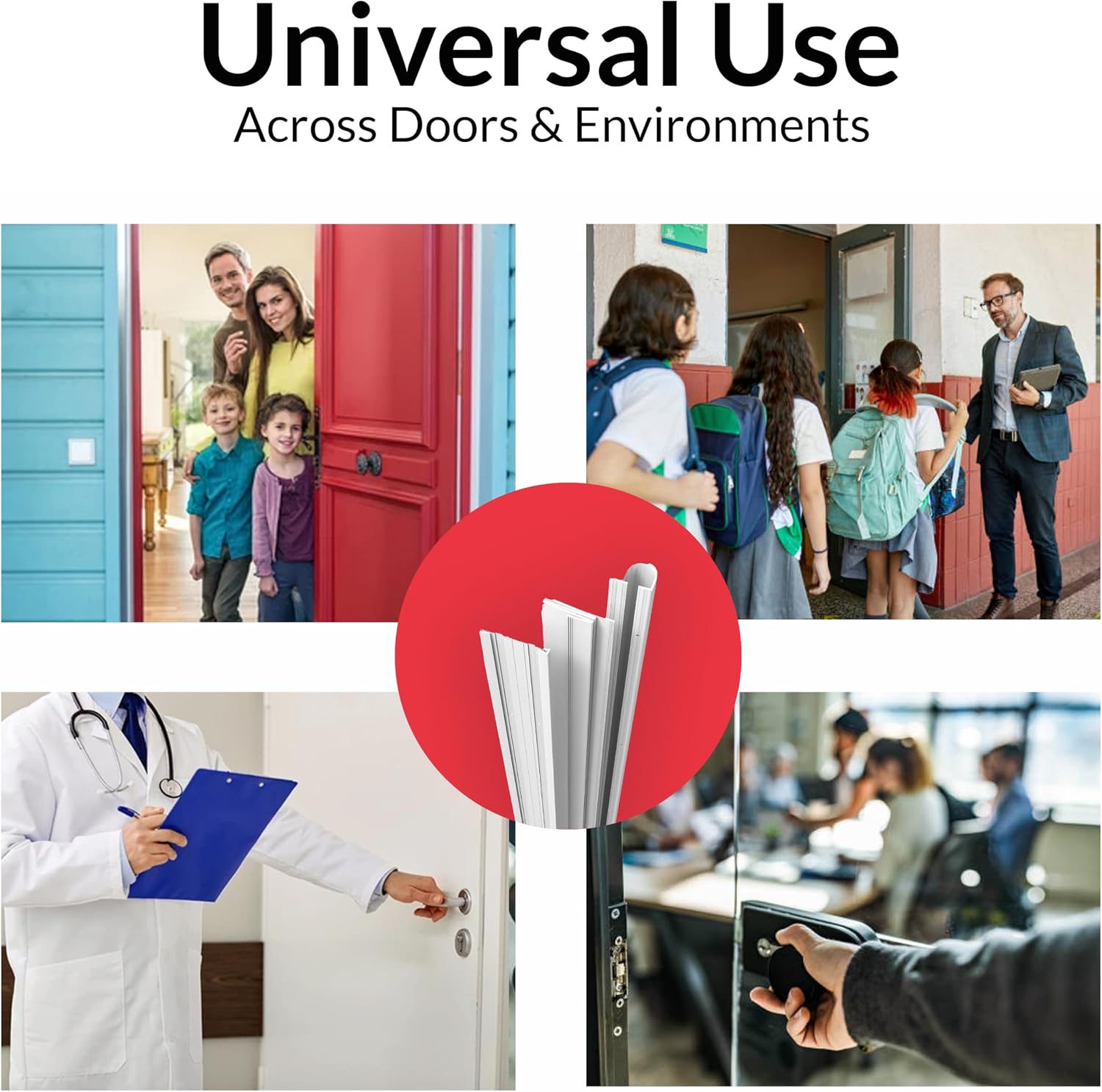 Commercial Door Hinges Finger Pinch Guard for Kids | UL Classified Push & Pull Side Door Pinch Guard for Schools, Daycare Centres & Home | USA Made | Finger Guard Door White, 95'