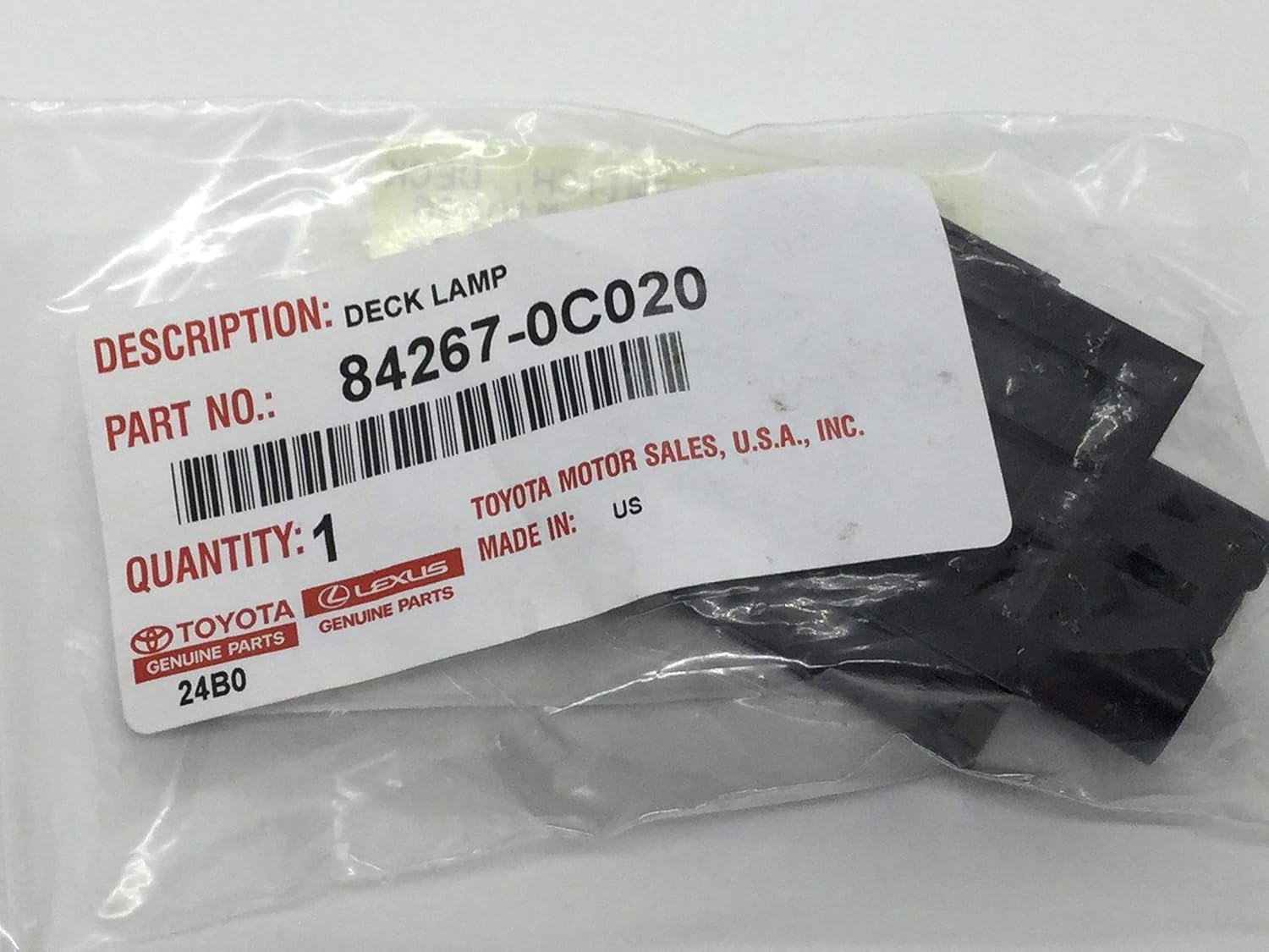 Genuine Toyota Tacoma & Tundra Deck Lamp Bed Light Switch 84267-0C020, BLACK