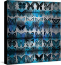 Parvez Taj Moth Blue Painting Print on Metal